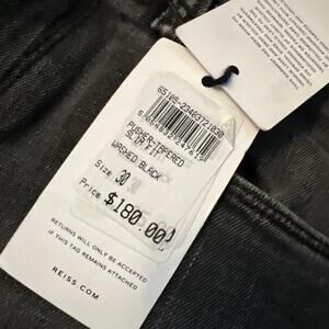 REISS Men’s Pusher Tapered Slim Fit Washed Black Denim Jeans NWT Size 30  DE 1